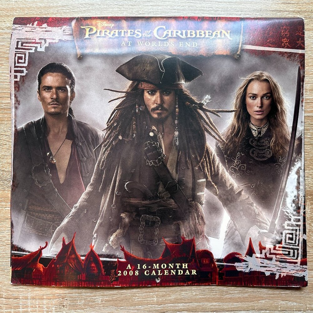 Disney Pirates of the Caribbean POTC 2008 Calendar Johnny Depp Orlando Bloom